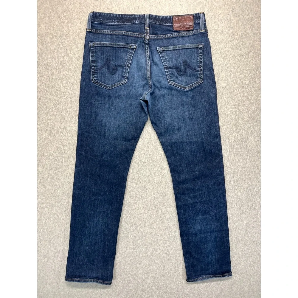AG Adriano Goldschmied Mens The Graduate Jeans Blue Denim Tailored Leg USA 33x32